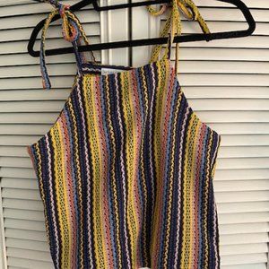 Madewell Tie-Shoulder Tank Top in Rainbow